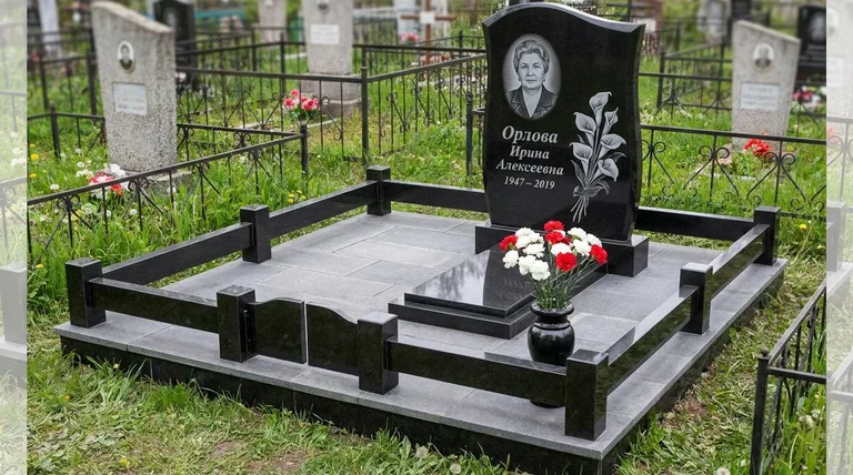 Памятник с гравировкой калл — выполненная работа «Орлова» в Челябинске