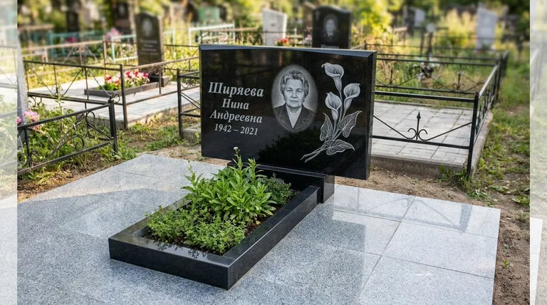 Памятник с гравировкой калл — выполненная работа «Ширяева» в Челябинске