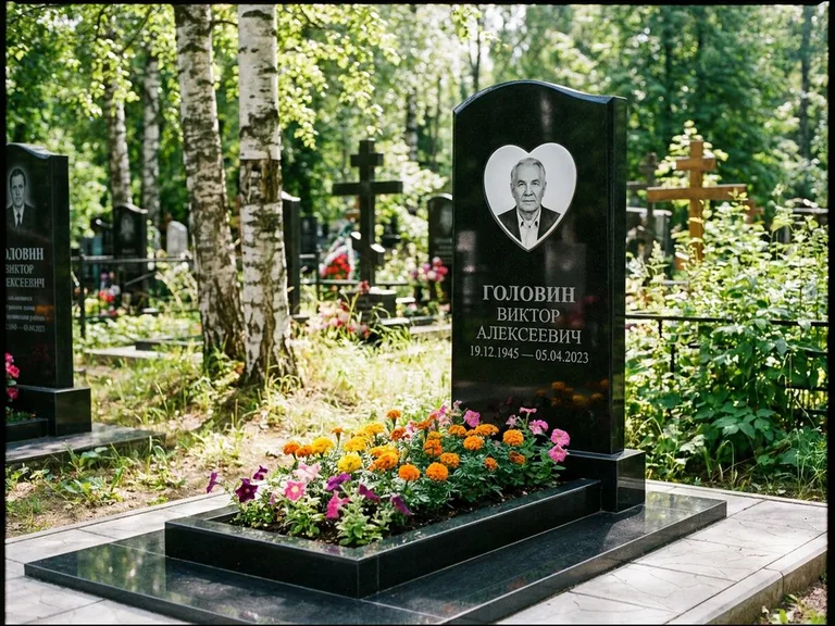 Овальный цветной портрет на керамике в Челябинске