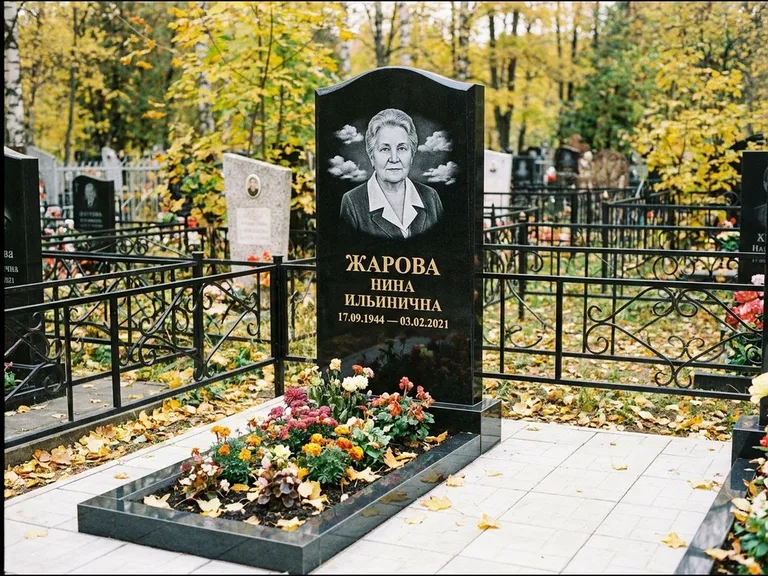 Гравировка портрета на чёрном граните — выполненная работа 2 в Челябинске