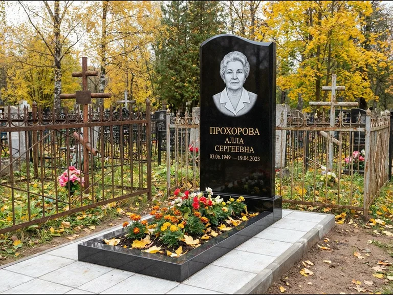 Гравировка портрета на чёрном граните — выполненная работа 8 в Челябинске