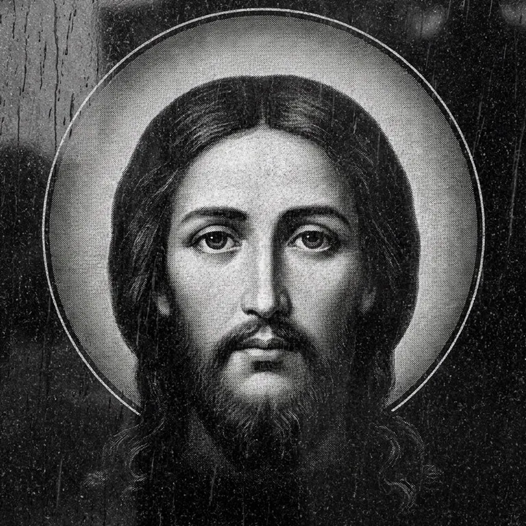 Эскиз иконы: «Моление о чаше» (полутон) — сюжетная композиция, гравировка на памятник в Челябинске