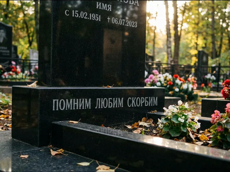 Эпитафия — гравировка с выездом на кладбище в Челябинске