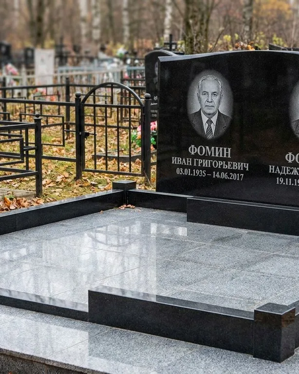 Премиум-комплекс под ключ с вазами и скамьёй в Челябинске