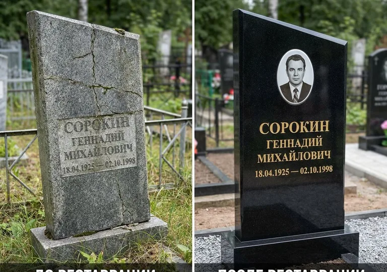 Полная реставрация старого памятника: до и после в Челябинске