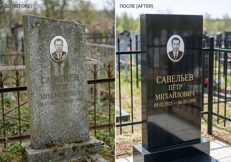 Комплексная реставрация старого памятника: до и после в Челябинске