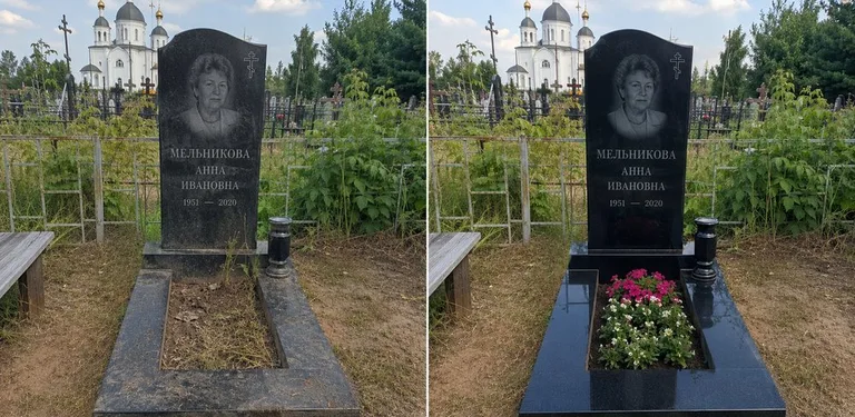 Мойка фигурного памятника до и после в Челябинске