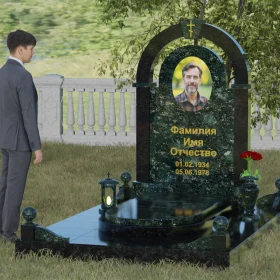 Памятник комбинированный с крестом - П031