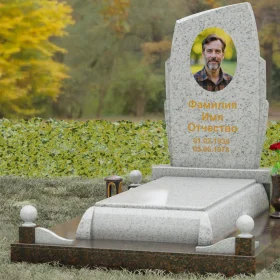 Комбинированный вертикальный светский памятник - П121