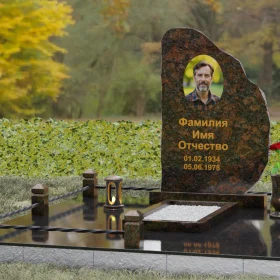 Вертикальный гранитный памятник без креста - П123