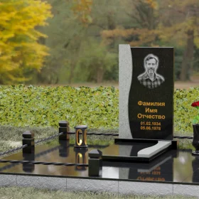 Гранитный вертикальный памятник светский - П125