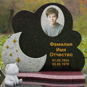 Гранитный вертикальный памятник без креста - П133