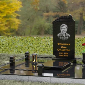 Гранитный вертикальный памятник для одного - П149