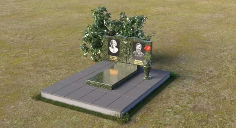 Памятник на могилу в виде креста из гранита