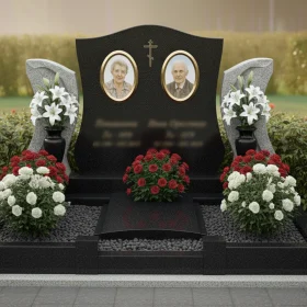 Гранитный Вертикальный памятник Православный - ПН199
