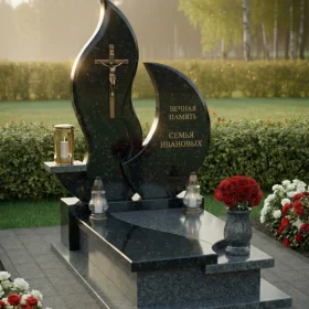 Православный гранитный памятник с крестом – ПН239