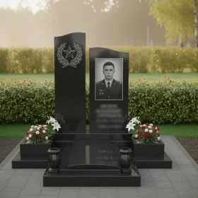 Светский вертикальный гранитный памятник - ПН305