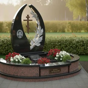 Элитный Гранитный памятник с православным крестом - ПН374