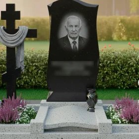 Православный Гранитный памятник с крестом - ПН416