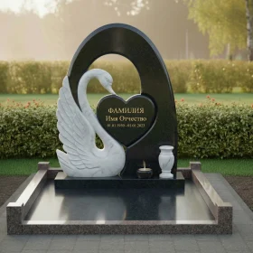 Вертикальный гранитный или мраморный памятник - ПН590