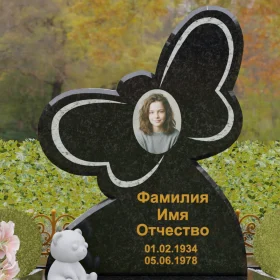 Гранитный вертикальный светский памятник - П236