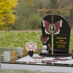 Гранитный вертикальный памятник светский - П238