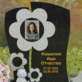 Вертикальный комбинированный памятник светский - П241