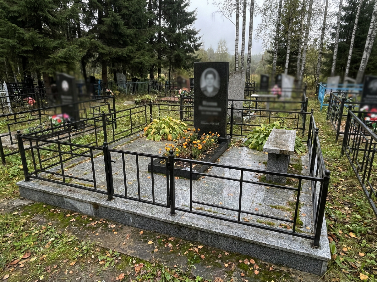 Благоустройство могилы в Челябинске — пример 3