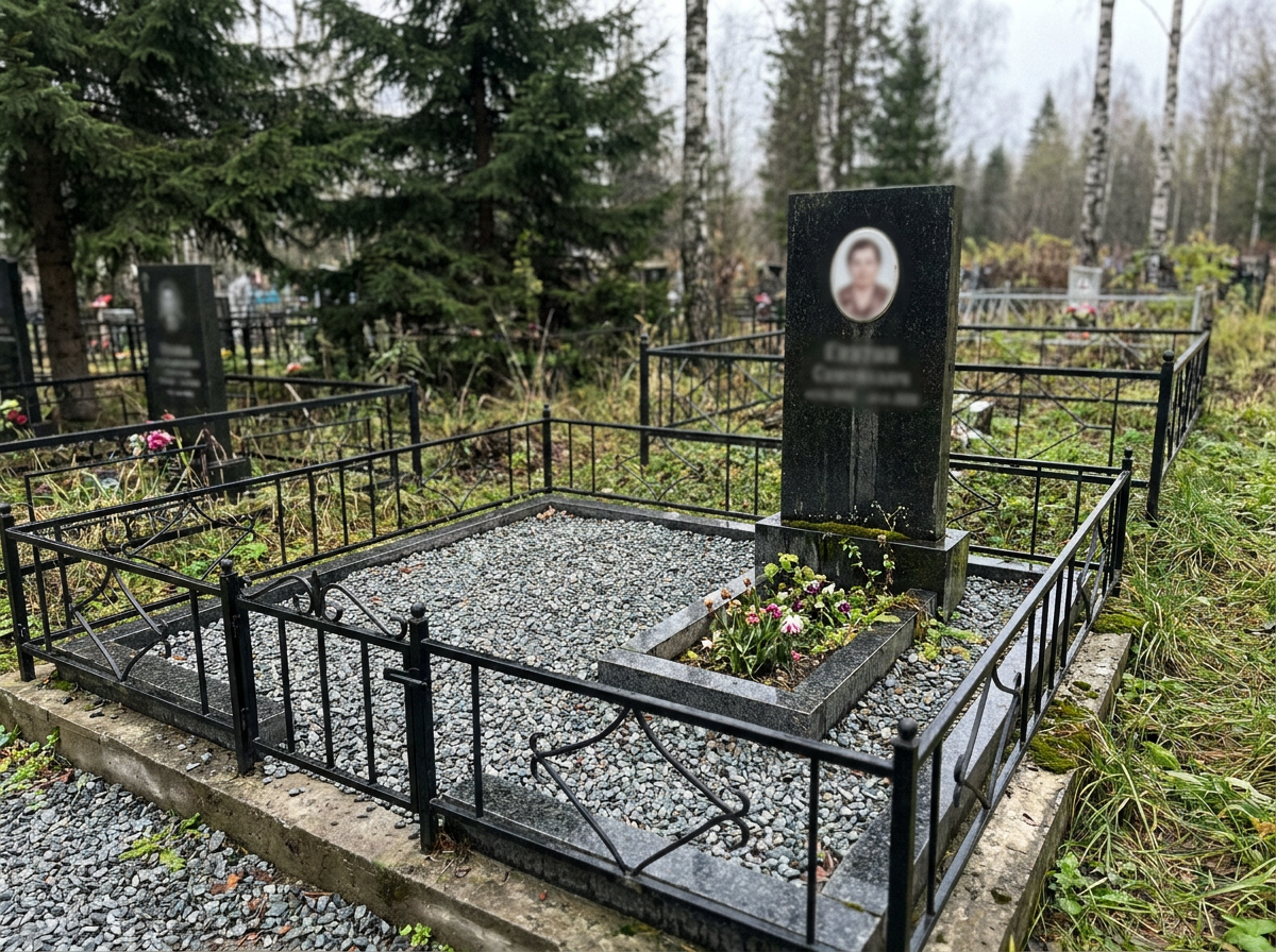 Благоустройство могилы в Челябинске — пример 4