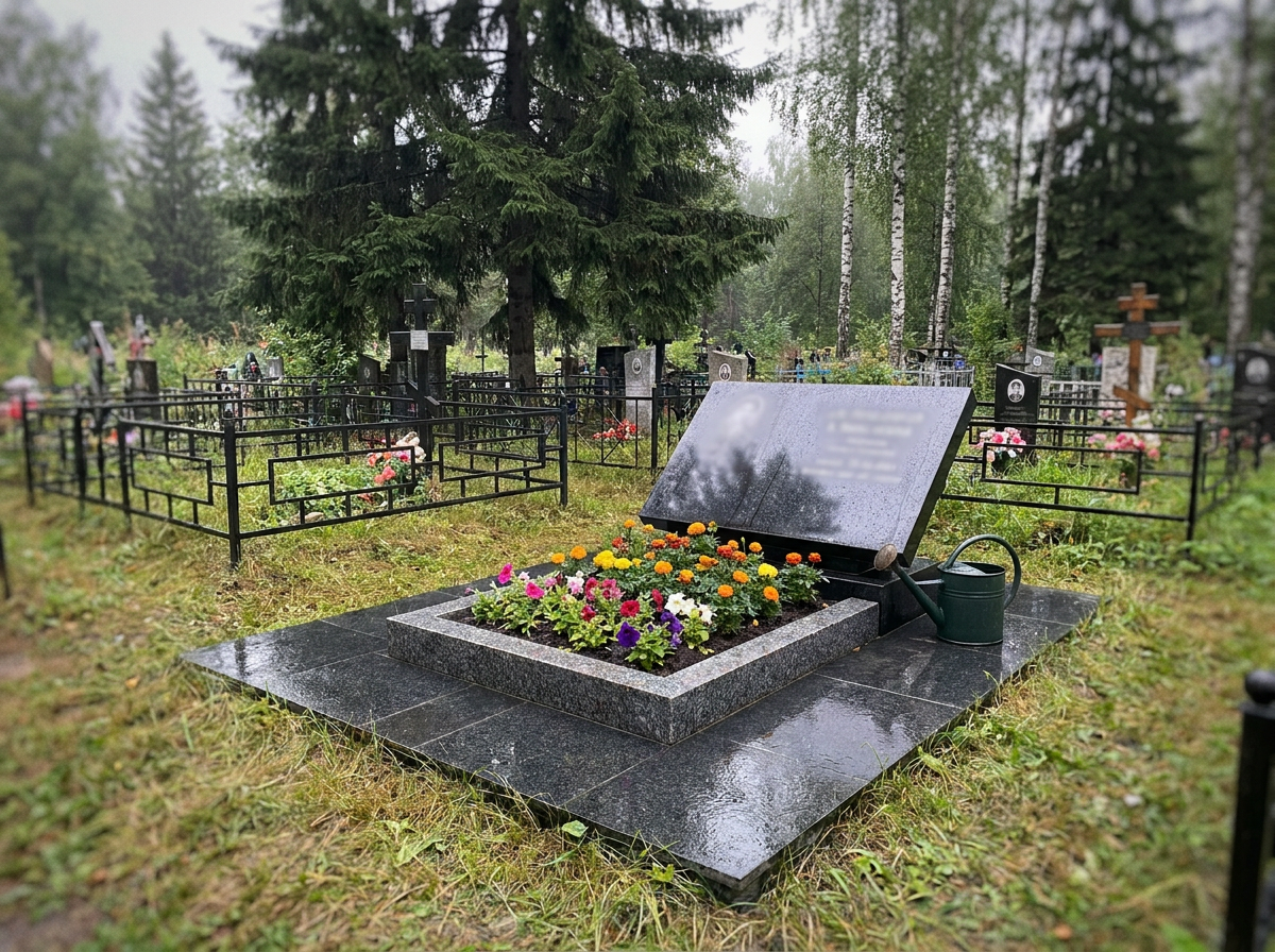 Уборка могилы в Челябинске — пример 4