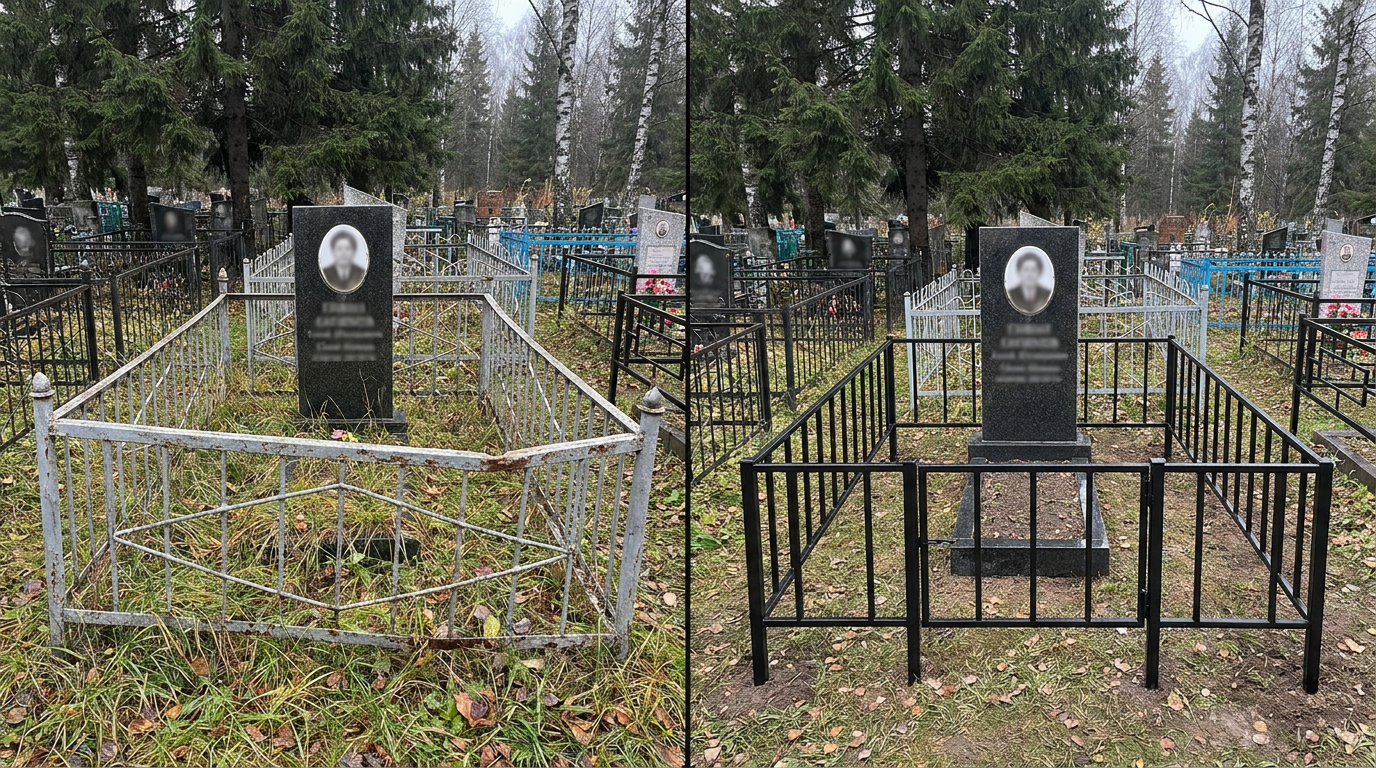 Установка ограды в Челябинске — пример 1