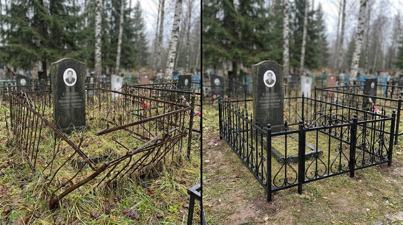 Установка ограды в Челябинске — пример 2