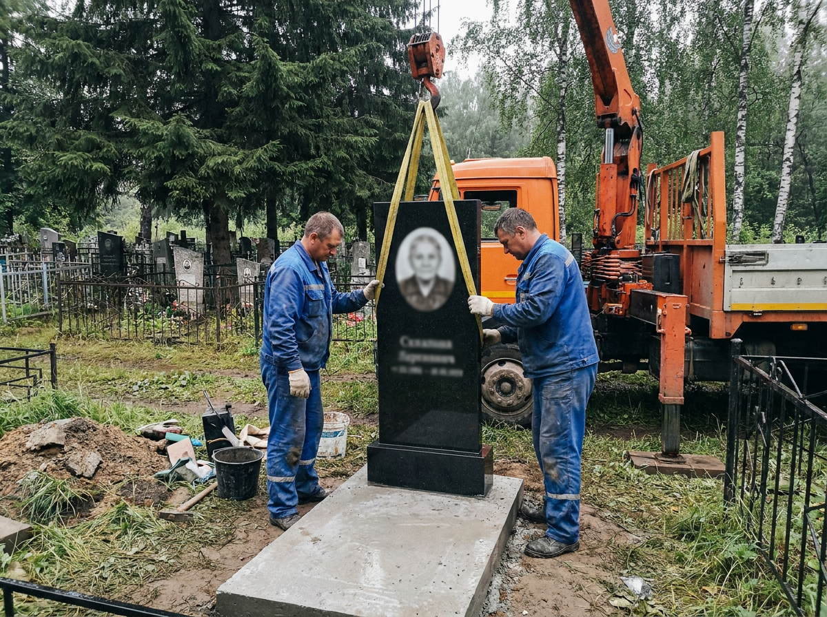 Установка памятника в Челябинске — пример 3