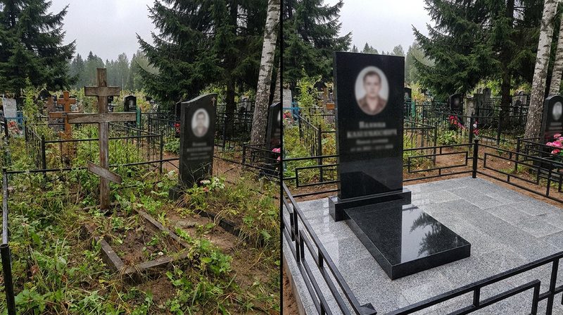 Установка памятника в Челябинске — пример 1